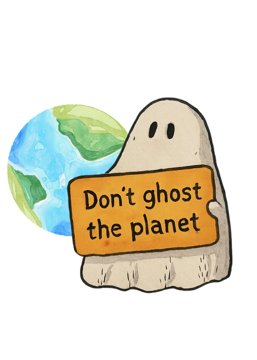 Save the Earth Ghost Vinyl Waterproof Sticker